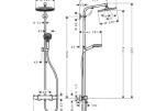Komplett baderomspakke ADEL BLACK 120 cm – dobbelservant, Geberit, vegghengt toalett og Hansgrohe  